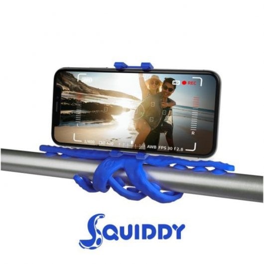 Celly SQUIDDY Mini trépied flexible pour smartphone/appareil photo/ActionCam Bleu