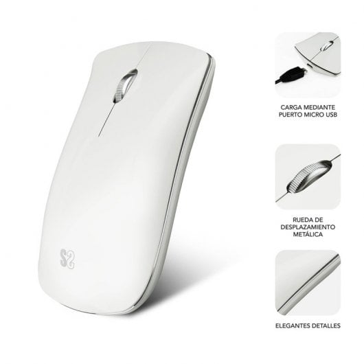 Subblim Elegant Ratón Bluetooth 2400 DPI Blanco