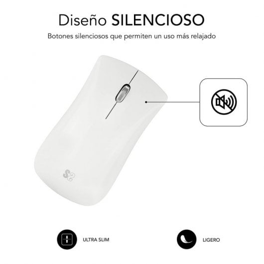 Subblim Elegant Ratón Bluetooth 2400 DPI Blanco