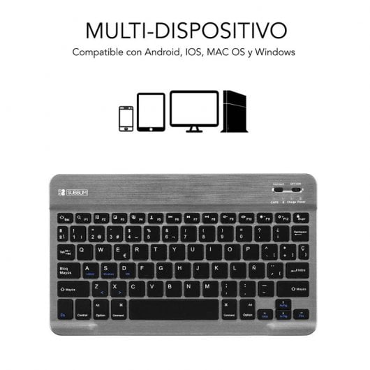 Subblim Smart Bluetooth-Tastatur, Grau