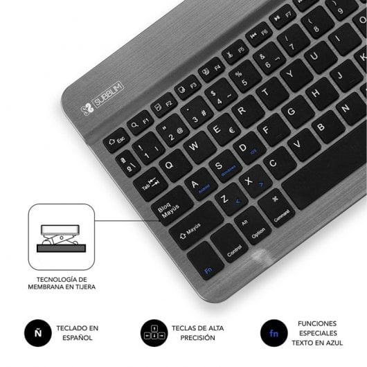 Subblim Smart Bluetooth-Tastatur, Grau