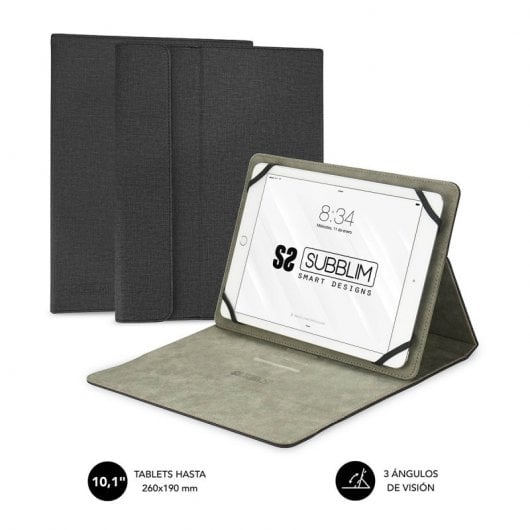 Subblim Clever Stand Funda Negra para Tablet de 10.1"