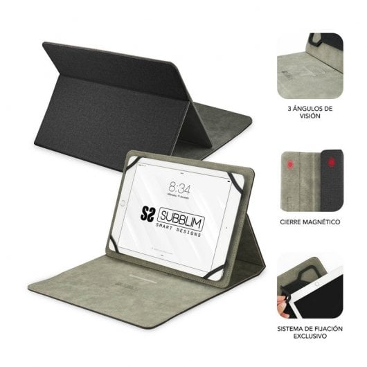Subblim Clever Stand Funda Negra para Tablet de 10.1"