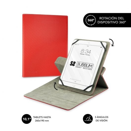 Subblim Rotate 360 Executive Tablet-Hülle 10,1" Rot