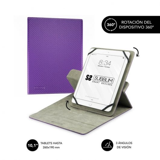 Custodia Subblim Rotate 360 Executive per Tablet 10.1" Viola