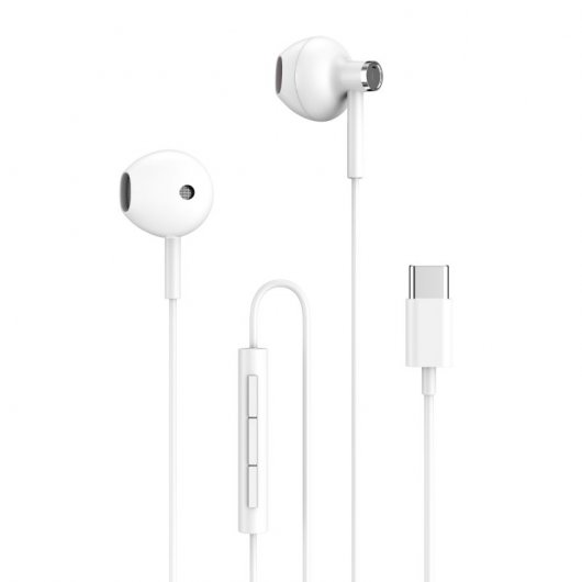 Home Auriculares con Control de Volumen USB-C 1m Blancos
