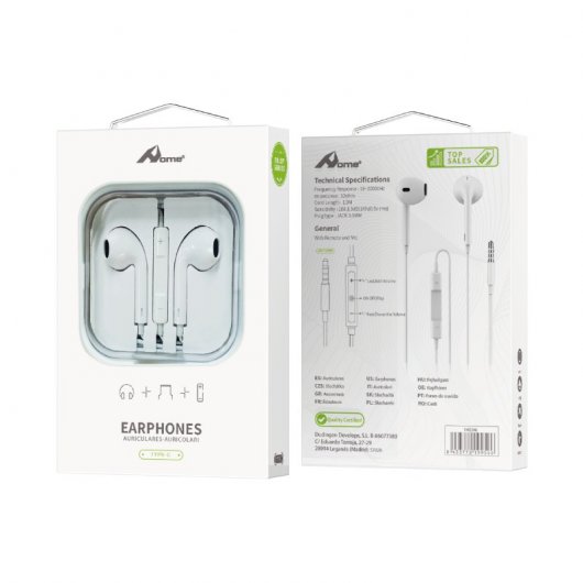 Home YEP-09 Auriculares con Micrófono Blancos