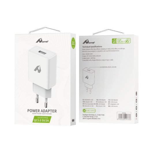 Home Cargador QuickCharge 3.0 18W Blanco