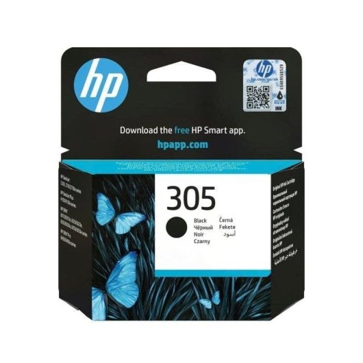 Cartucho de Tinta HP 305 Negro Original Rendimento Standard