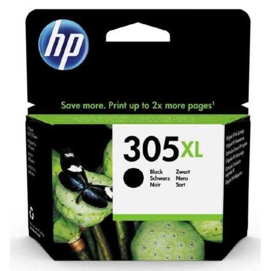 Cartouche d'encre HP 305XL Noir Haut Rendement Pigment 4 ml 240 pages