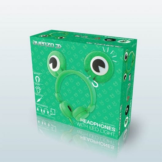 Avenzo AV-HP2100 Auriculares con Luces LED Rana Verde