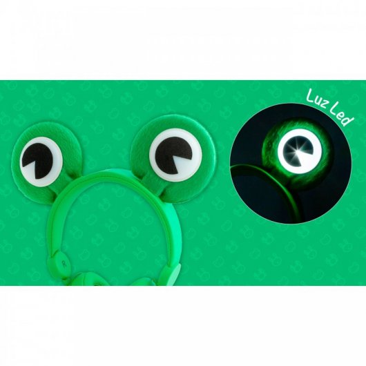 Avenzo AV-HP2100 Auriculares con Luces LED Rana Verde