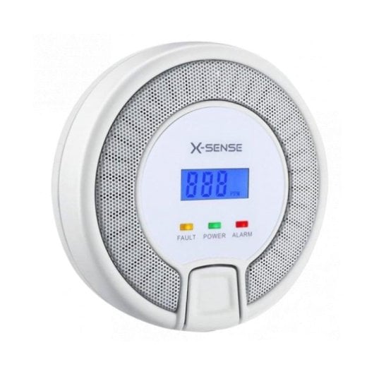Detector de Fumaça e Gás X-Sense CO03D Autônomo Alarme 85dB LCD Botão Teste