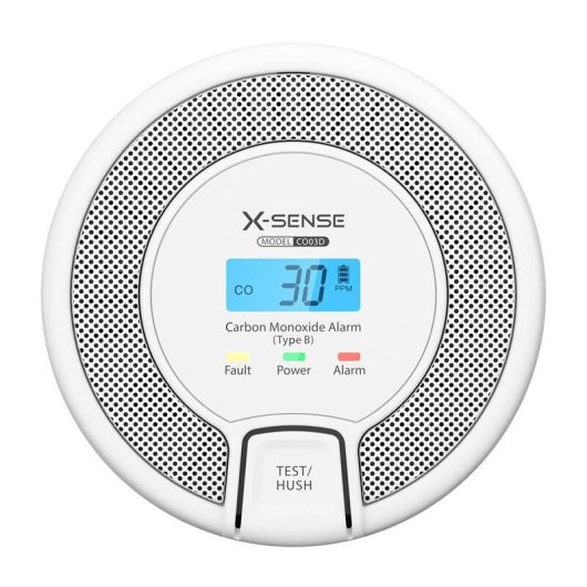 Détecteur de monoxyde de carbone X-Sense CO03D Alarme 85 dB Écran LCD 10 ans autonomie