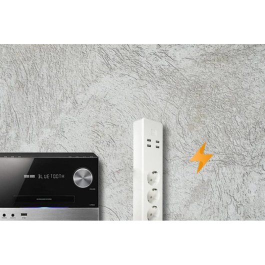 Prise intelligente Nivian NVS-PWSTRIPF-W Wi-Fi Commande vocale 3x Schuko 4x USB