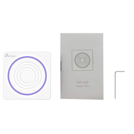 Allarme Nivian NVS-S6B Wireless 433 MHz Sirena Interno Miniatura con Luce di Avviso