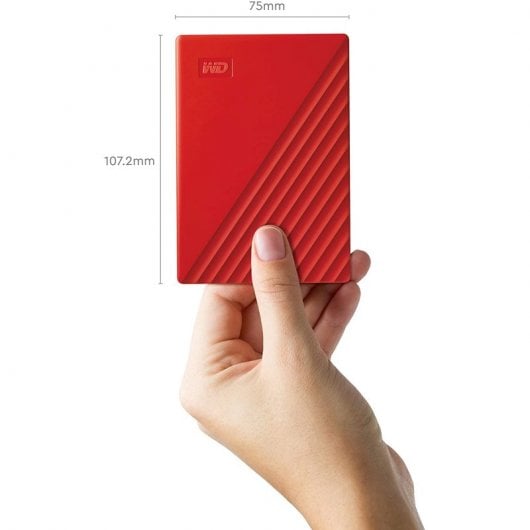 WD My Passport 4TB 2,5" USB 3.1 Rosso