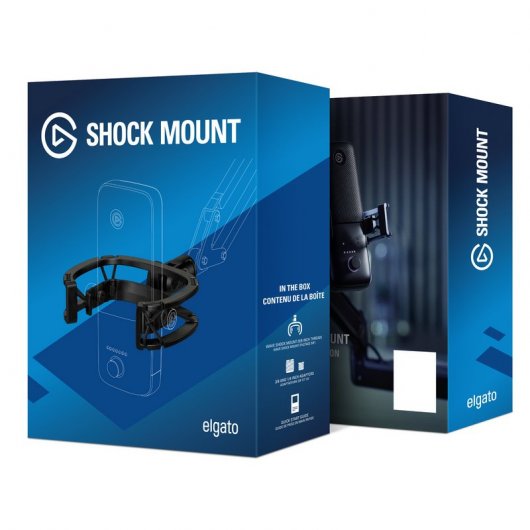Support Antichoc Sur Mesure Pour Micro Elgato Wave:3 Et Wave:1 - Suspension Anti-Vibration Avec Adaptateurs 3/8" Et 1/4" - Améliore La Qualité Audio