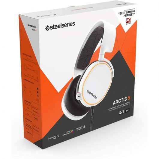 Steelseries Arctis 5 Auriculares Gaming RGB Multiplataforma Blancos