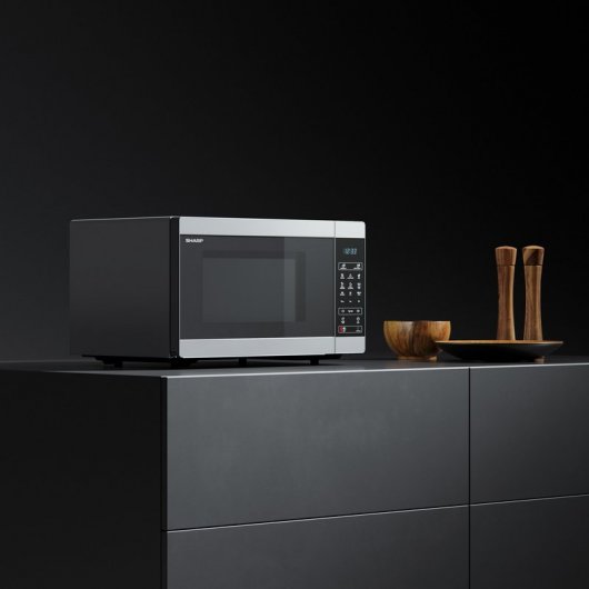 Sharp YC-MG81E-S Microondas con Grill 28L 900W Negro/Plata