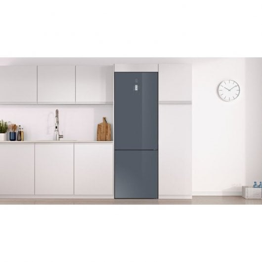 Balay 3KFE768GI Frigorífico Combi E Cristal Gris Antracita