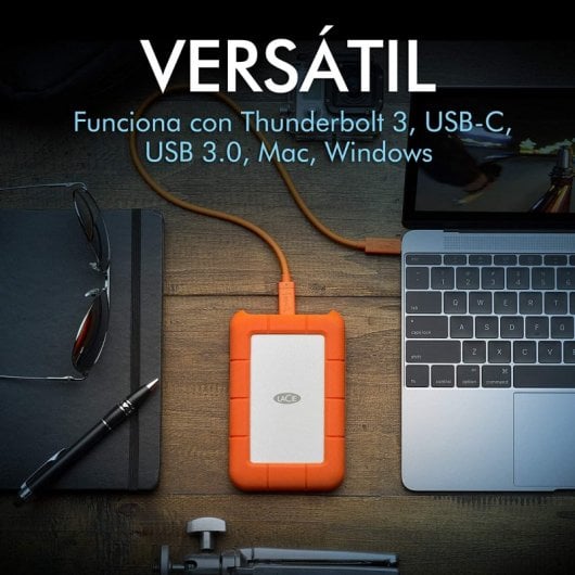 LaCie Rugged USB-C Externe Festplatte 5 TB Grau, Gelb