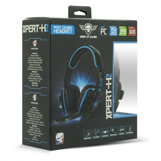 Spirit of Gamer XPERT-H2 Auriculares Gaming Negro/Azul
