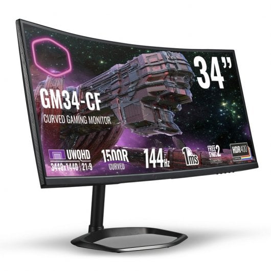Cooler Master GM34-CW 34" LED UWQHD 144Hz FreeSync Curvo