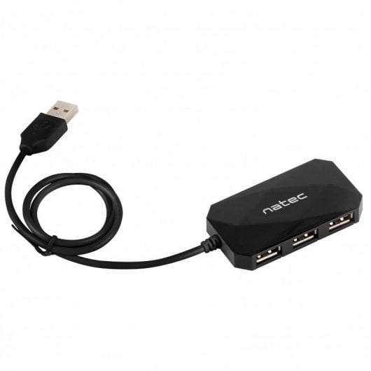 Natec Locust Hub 4 USB 2.0 Ports Schwarz
