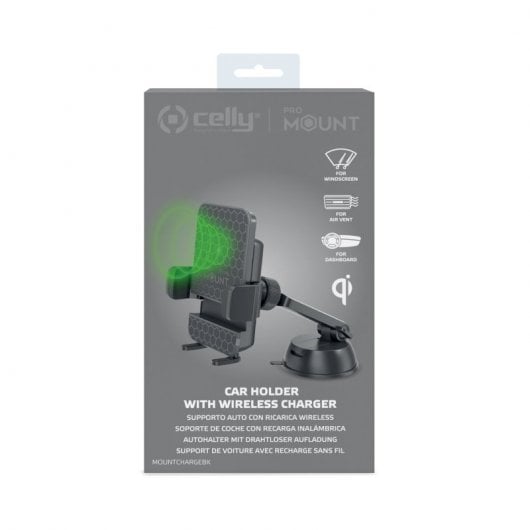Celly MountCharge Soporte para Coche con Carga Inalámbrica