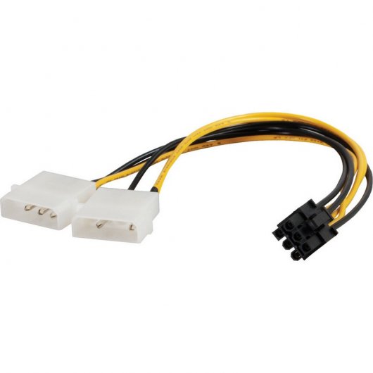 Cable Molex 4 pines a conector PCI Express 6 pines 15cm