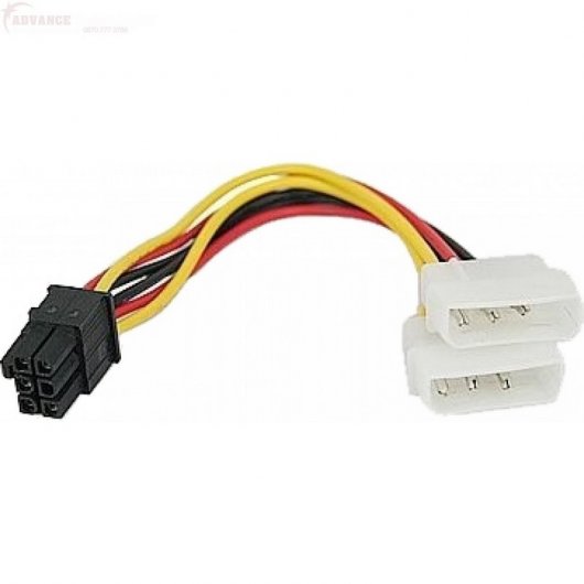 Cable Molex 4 pines a conector PCI Express 6 pines 15cm