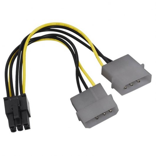 Cable Molex 4 pines a conector PCI Express 6 pines 15cm