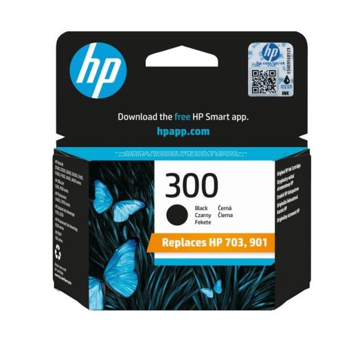 Cartouche d'encre HP 300 Noir Original 4 ml Résistant à la décoloration