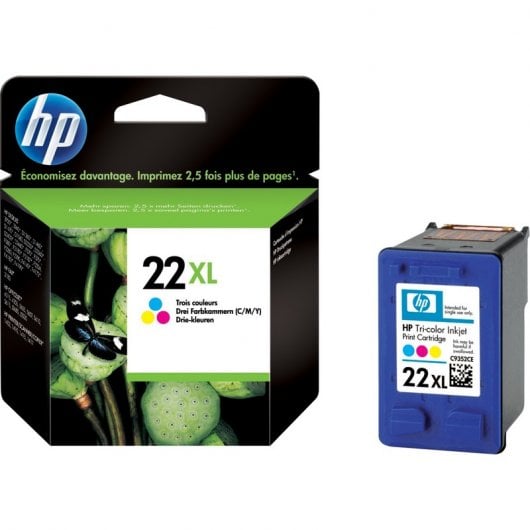 HP 22XL Tinteiro Alta Capacidade Tricolor
