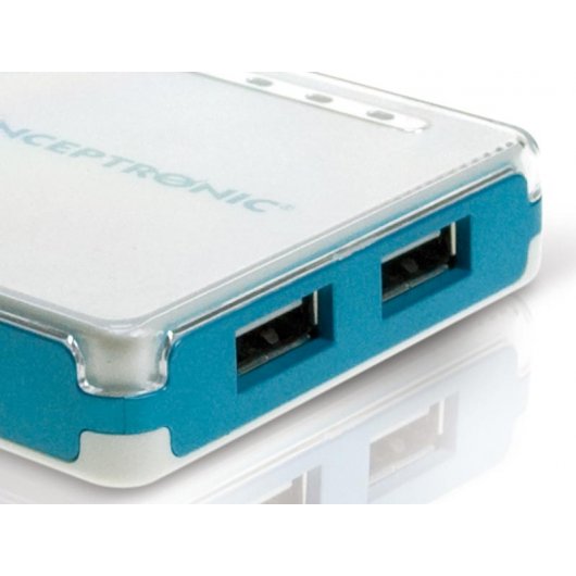 Conceptronic Stylish Hub 4 Portas USB 2.0 Azul