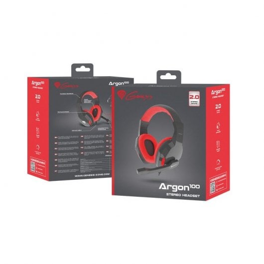 Genesis Argon 100 Auriculares Gaming Rojos