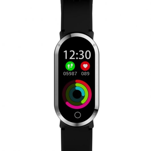 Ksix Fitness Band HR 3 Pulseira Desportiva com Monitor Cardíaco Preta