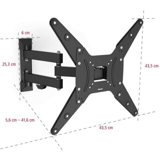 Hama Soporte para TV Brazo Articulado 32-65" VESA 400x400 Máx 25 Kg