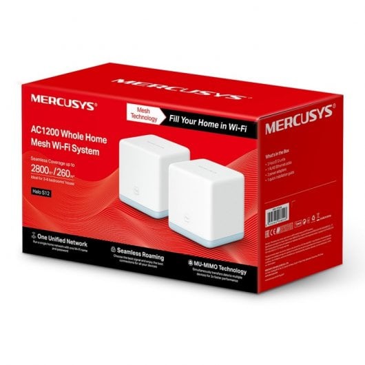 Mercusys Halo S12 Sistema Wi-Fi Mesh AC1200 Pack 2 Unidades