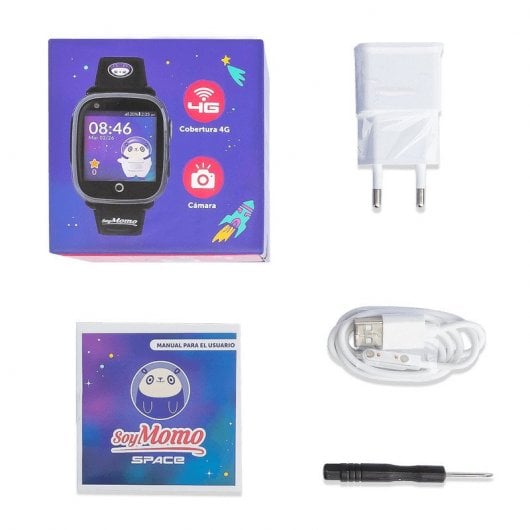 SoyMomo Space 4G Smartwatch para Niños Negro