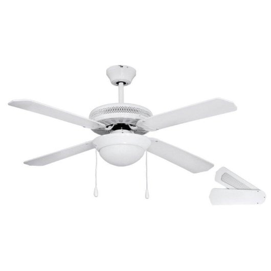 Ventilateur de Plafond avec Lumière Orbegozo CP 25132 B 70W 132cm 3 Vitesses Silencieux Mode Hiver