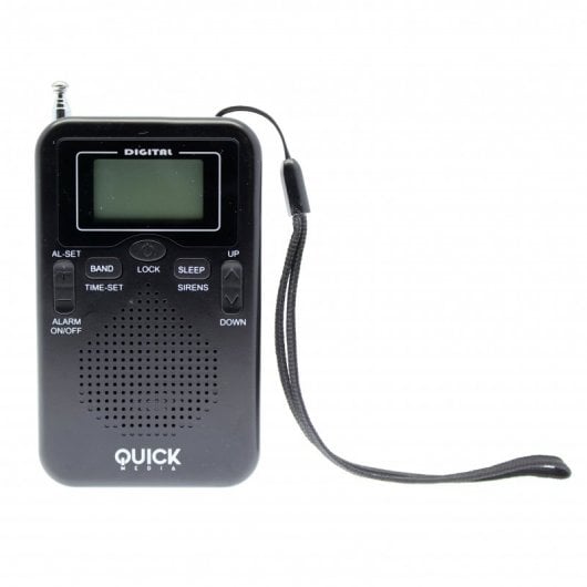Quick Media Rádio FM/AM com Altifalante e Alarme Integrados