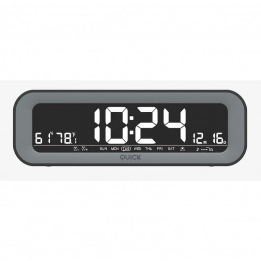 Quick Media Radio FM Despertador/Calendario/Hora y Temperatura + 2 x USB