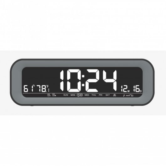 Quick Media Radio FM Despertador/Calendario/Hora y Temperatura + 2 x USB