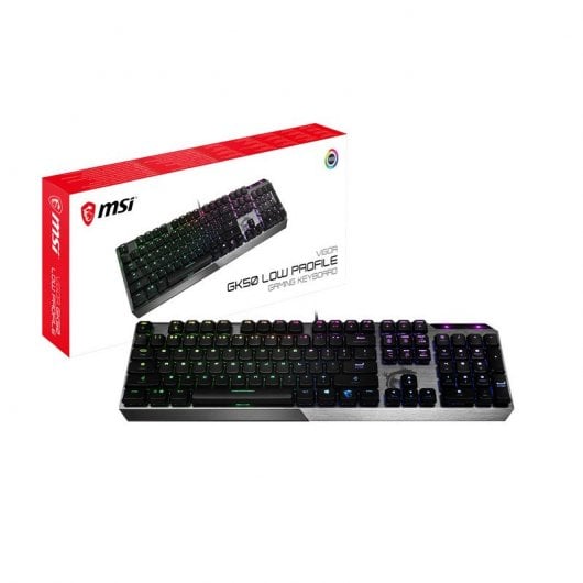 MSI Vigor GK50 Low Profile Teclado Mecánico Gaming Retroiluminado Switches Kailh Low Profile