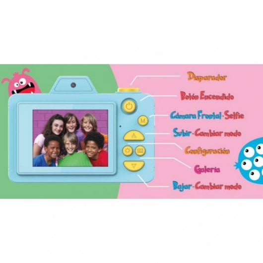 Talius Pico Kids Fotocamera per bambini 18MP Blu + microSD 32GB