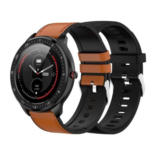 DCU Full Touch Smartwatch Negro + Correa Piel Marrón