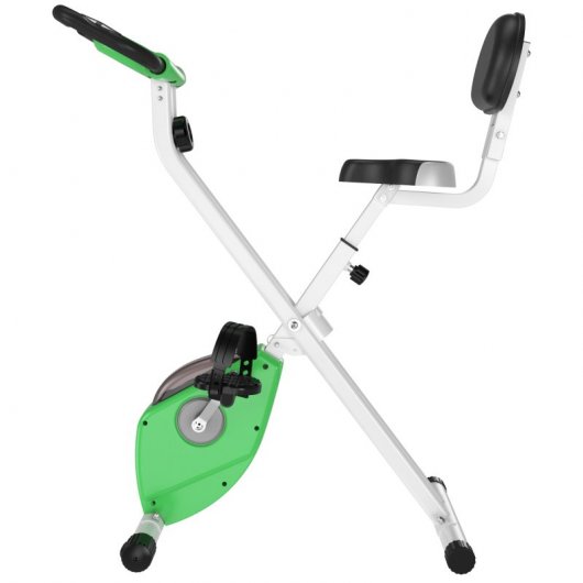 HomCom Bicicleta Estática Profesional Blanco/Verde