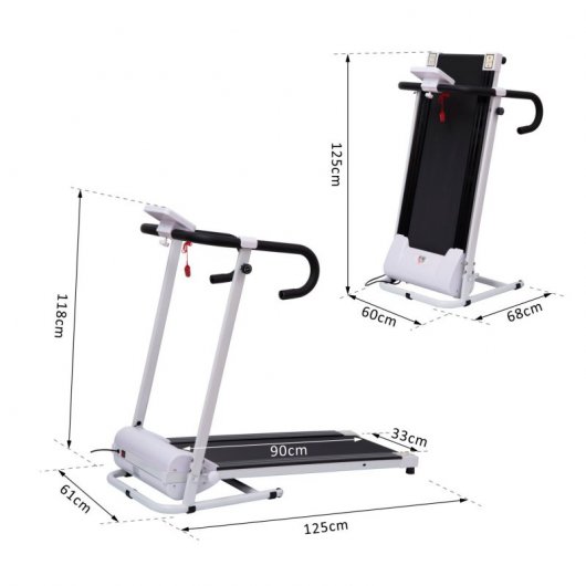 HomCom Cinta de Correr Plegable para Fitness Blanca